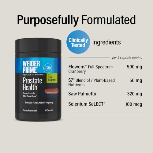 Weider Prime Saw Palmetto Prostate Health & Urinary Support for Men, 60 Ct - Image 3