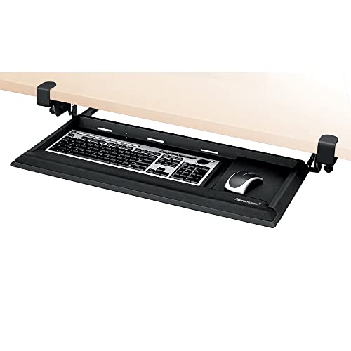 Fellowes Designer Suites Desk Ready Keyboard Drawer (8038304), Black