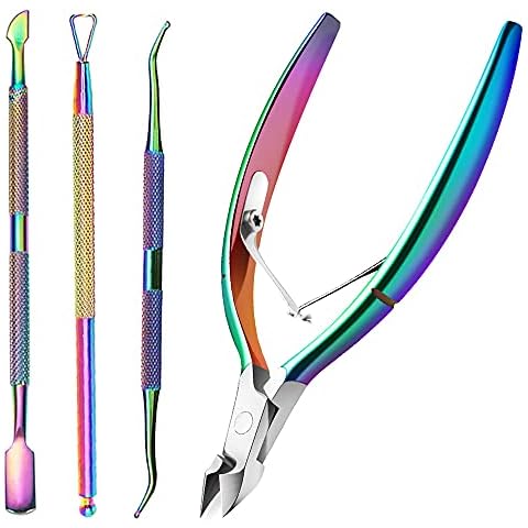 Cuticle Nipper Kit, HerMia Professional Cuticle Trimmer with Pusher and Manicure Clipper, Stainless Steel Cuticle Cutter for Fingernails and Toenails Cover