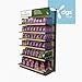 Gondola Retail Shelving Wood Slatwall Wall Display with Sign Holder, 48”W x 84”H x25”D for Retail, Industrial Grade Made in USA