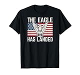 The Eagle Has Landed Scouting Adult Unisex Eagle Theme T-Shirt Black Small Classic Fit Short Sleeve