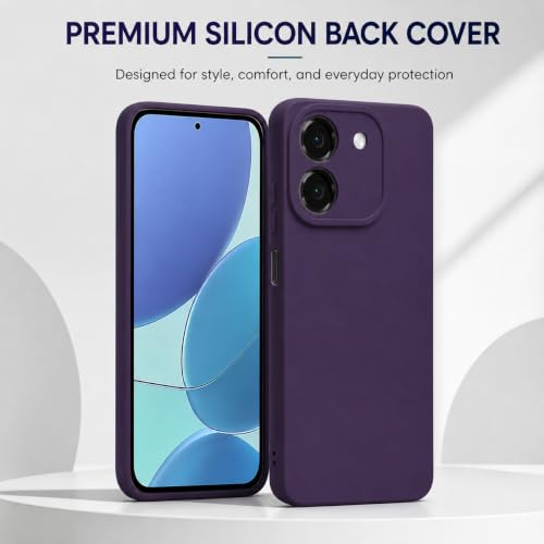 Image of FIRST MART Matte Silicone Back Cover for AI+Pluse 2 - Purple