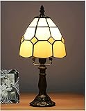 - - RVHAOODI Schreibtischlampe Europäische kreative Retro -Glasmalerei Schlafzimmer Bett für Wohnzimmer Wohnzimmer Dekoration, rot