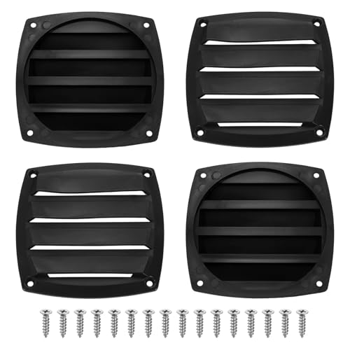 Grille d'aération à persiennes anti-humidité 13x13 cm pour aérer bateaux et camping-cars