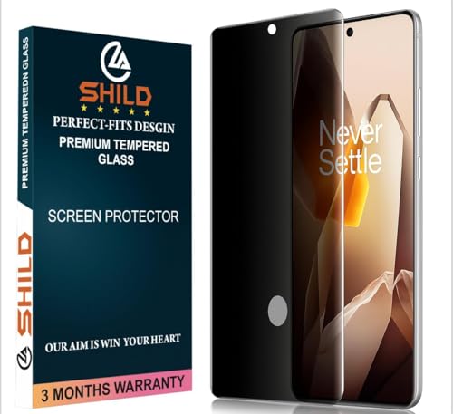 Image of EZ-GLAZ Privacy Tempered Glass for OnePlus 13 (Pack of 1) | Curved UV Privacy Glass | 9H Hardness | Anti-Spy Screen Protector | Fingerprint Unlock Support | HD Clarity | Case Friendly