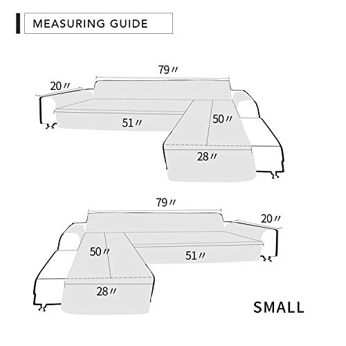 Easy-Going Sofa Slipcover L Shape Sofa Cover Sectional Couch Cover Furniture Protector Mat for Pets Dog Cat (Small, ClassicBlue/ClassicBlue) by Easy-Going - Image 6