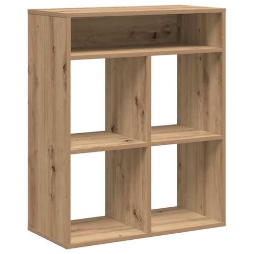 vidaXL Bücherregal Artisan-Eiche 66x31x80 cm Holzwerkstoff, Lagerschrank, Lagerregal, Aufbewahrungsregal, Bücherregal, Würfel-Lagerregal, Standregal