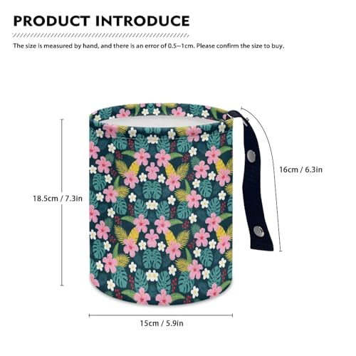 Image of Hibiscus Florals Montsera Deliciosa Car Trash Storage Box Multifunctional Garbage Bags for Car, Office, Home, Travel Camping Accessories, Keep Tidy