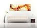 Orange Wall Art Canvas Print Painting for Bathroom Decor Abstract Elegant Wavy in Orange Golden White Modern Giclee Artwork The Picture Living Room Decoration