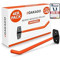 Amazon Produktbild: Gakago Reifenhalter Wandhalterung – 4er Felgenhalter Wand Set inkl. Schrauben &