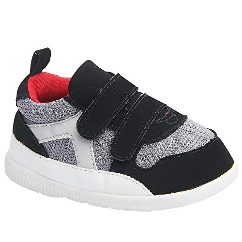 Kuner Baby Boys And Girls Cotton Rubber Sloe Outdoor Sneaker First Walkers Shoes (12.5Cm(6-12Months), Black) #TOP1