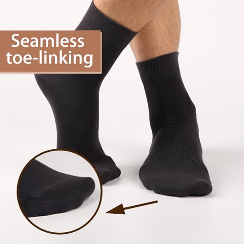 Image of FGZ Mens Crew Socks Breathable Cotton Soft Casual Thin Socks for Work,Sport & Everyday Wear,5 Pairs