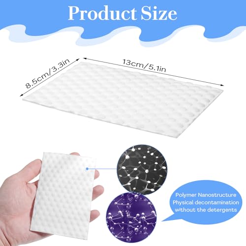 Image of JIEYAO Magic Cleaning Sponge Eraser Sheet, 50 Pcs White Convex Point Melamine Sponge, Thin Nano Cleaner Pads Eraser Wipes Disposable Sponges Cleaner for Furniture Kitchenware Hard-to-Reach Places Shoe
