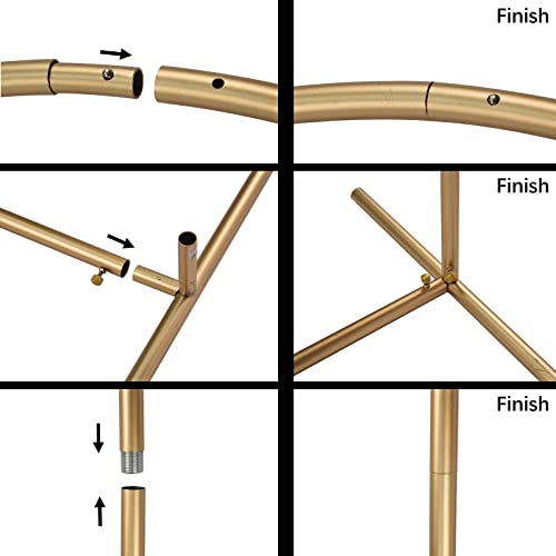 Vincidern Metal Wedding Arch Backdrop Stand Set Of 3 Gold Wedding Arbor Backdrop Stand For Birthday Party Ceremony Anniversary Celebration Graduation Decoration Door Arch Frame (6.6Ft,5.9Ft,4.9Ft) #TOP3