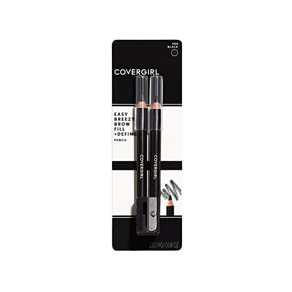 COVERGIRL - Easy Breezy Brow Fill + Define Brow Pencil, Sharpener Included, Long-Lasting, Deeply Pigmented, Blendable Formula, 100% Cruelty-Free