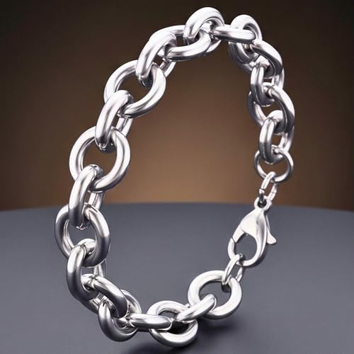 Image of THE MEN THING CIRCLELINK - 8mm Pure Stainless Steel European trending Style, O-shaped 7-9 inch Bracelet for Men & Boy