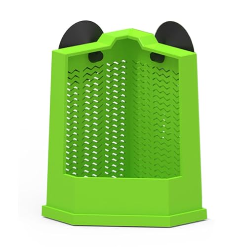 XAGMODSHN Space Saving Reptiles Feeder with Strong Suction Cups Wall Mounted Terrariums Corner Feeder for Bearded Dragons