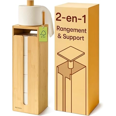Porte Papier Toilette Praknu en Bambou Cover