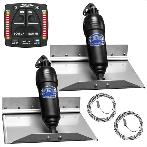 Image of Bolt Electric Trim Tab System 12 inch x 9 inch, Complete Kit BOLT129, 12V DC - FO4322