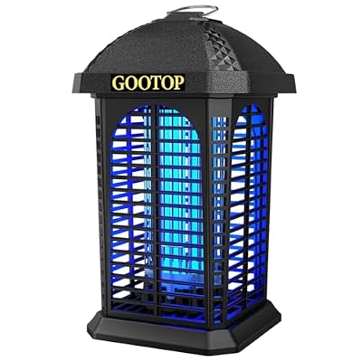 Bug Zapper Outdoor, 4200V Electric Mosquito Zapper, Bug Zapper Outdoor, Fly Traps, Fly Zapper, Mosquito Killer Indoor 3 Prong Plug, 90-130V, ABS Plastic Outer