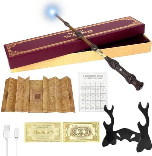 Baguette Dumbledore Lumineuse, Baguette de Sureau avec Chargement...