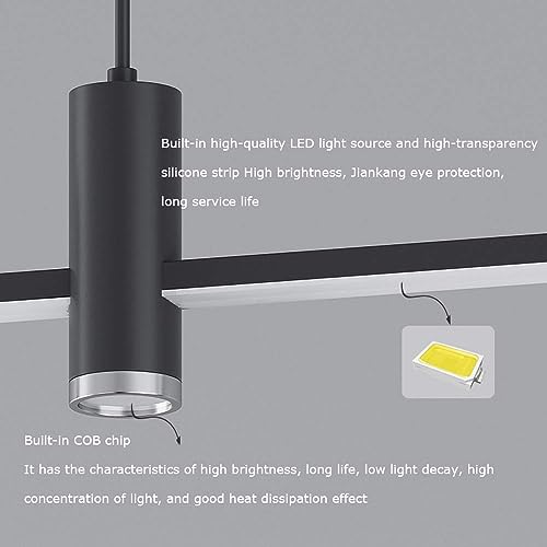 Lustre LED à intensité variable linéaire doré pour table à manger - 2