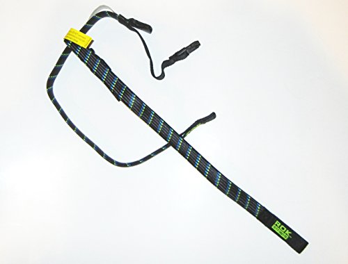 Image of ROK Straps 24 inch x 3 /4 inch Motorbike Luggage Stretch Strap 2 Pack Black /Blue