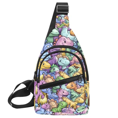 Mochila cruzada pequeña de capibaras con diseño multicolor ergonómico de 30x18x4cm
