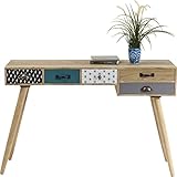 kare schreibtisch white club Rahmen: Paulownia, Beine: Kiefer, Schübe: MDF, lackiert, Rückwand: Schichtholz, Griffe: Stahl vermessingt