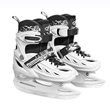 LuminescentDream Patines de Hielo Profesionales para Principiantes y Hombres y Mujeres Patines Ajustables Cómodo y cálido Diseño ergonómico del talón para Exteriores y Pistas de Patinaje sobre Hielo