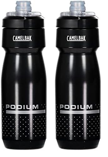 CAMELBAK Bidón Podium Negro, 710 ml, 24oz (Paquete de 2)