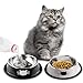 Katzennäpfe,2 Stück Futternapf Katze, Futternapf Katze Set,fressnäpfe Katzen doppel,Futterschüssel Katze,Wasser Fütterung Schüssel,Fressnäpfe für Katzen Edelstahl