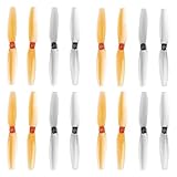 16 PCS Radiolink Props high-Speed Propellers, 2.56inch 65mm PC Propeller Replacement Parts for Racing F121 FPV Drones RTF RC Quadcopter (Grey and Whisky)