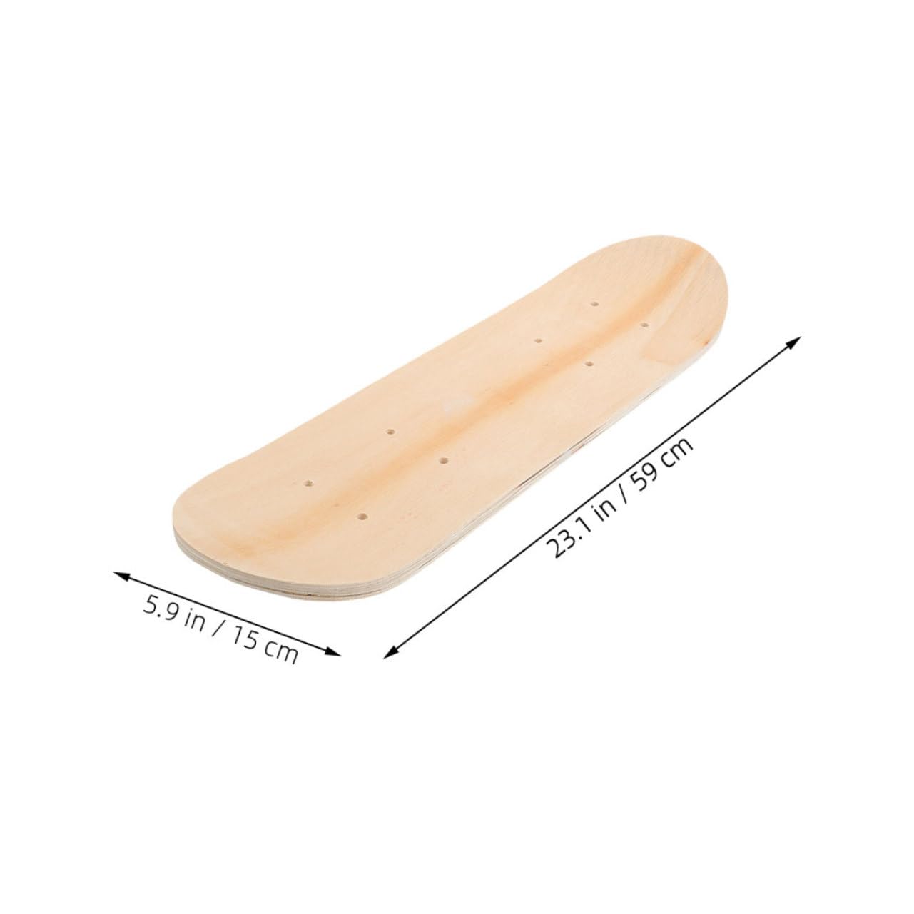 Toddmomy DIY Skateboard Parts 2pcs Wood Skateboard Deck Blank for Graffiti 23.6 Inches Boys and Girls Creative