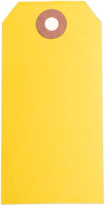 Plain Bag Tag - Yellow - 1-7/8 x 3-3/4, 1000/BOX