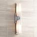 Midtown Modern Wall Light Chrome 23 1/2" White Glass Vanity Fixture for Bathroom Over Mirror - Possini Euro Design