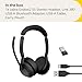 Jabra Evolve2 55 Stereo Wireless Headset - Features AirComfort Technology, Noise-Cancelling Mics & Active Noise Cancellation - MS Teams Certified, Works with Other Platforms - Black