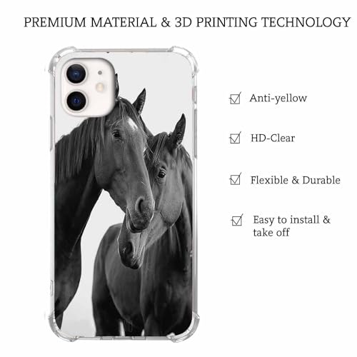 Coque iPhone 12 cheval antichoc pour éviter les rayures