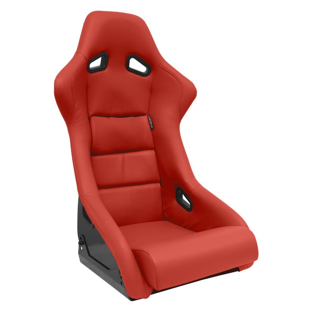 Autostyle - Sedile sportivo 'BS1' - Pelle sintetica - Schienale in fibra di vetro non reclinabile - incl. scivoli