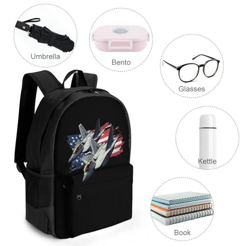 F-22 Raptor Fighter Jet Laptop Backpacks 16 Inch Travel Shoulder Bag Multipurpose Casual Hiking Daypack3
