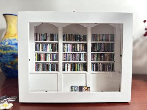 Anxiety Bookshelf,Contains 200 Pcs Mini Books Models,9.8 x 7.8 x 2.6 inches,Mini Bookshelf for Shake Away Your Anxiety,Anxiety Bookshelf Mini Books,Home Room Living Bookshelf Decor