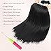 Braiding Hair Pre Stretched 20 Inch 8 Packs Pre Stretched Braiding Hair Extension For Braiding For Box Braids Hot Water Setting Soft Yaki Texture Easy To Twist(20Inch,1B)