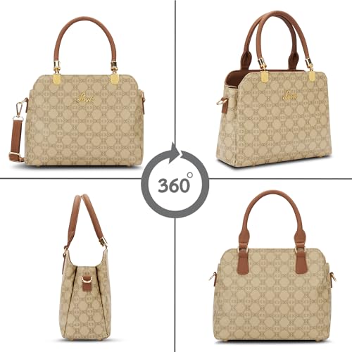 Image of Lavie Women's Neeza 3C Satchel Bag for Women | Satchel Handbag for Work | Ladies purse | Stylish Shoulder Bag | Gift for Women