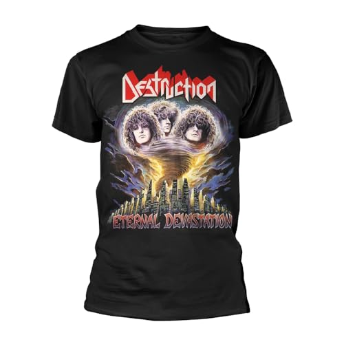 T Shirt Destruction Eternal Devastation Noir Homme XL Coupe Droite Coton