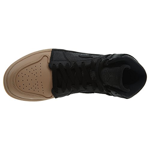 Jordan Womens WMNS Air Jordan 1 Retro High P AH7389 007 - Size 7W Black/Metallic Gold
