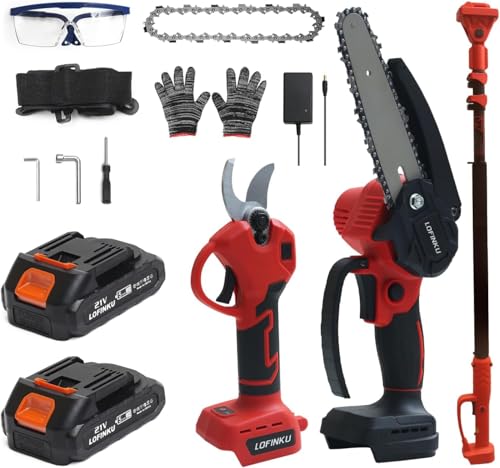 高枝切り電動チェーンソー 充電式 高枝切りバサミ たかえだ 電動...