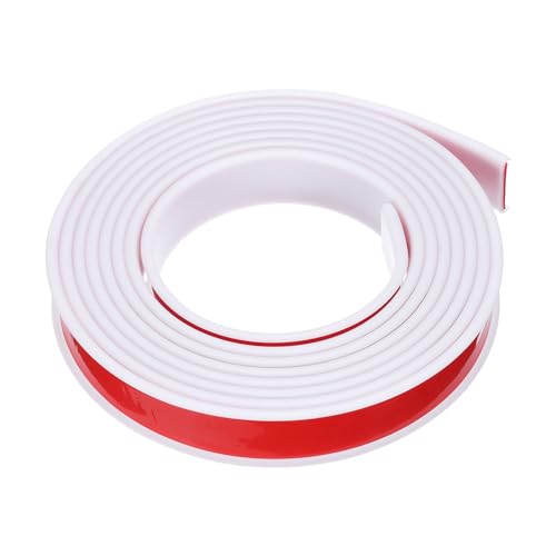 Image of uxcell U-Shape Edge Banding, 9.8ft x 25mm TPE Self-Adhesive Veneer Edging, Plywood Edge Trim Flexible Furniture Edge Protector for Countertop Cabinet Shelf Repair Restoration (White)