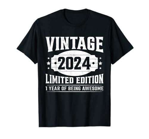 Vintage 2024 Limited Edition Classic Year Men Women Birthday T-Shirt