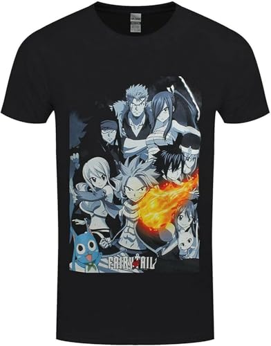 Fairy Tail Attack T-Shirt Mens Unisex Tees Black 3XL