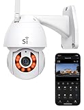 Cámara de Vigilancia WiFi Exterior IP65 1080P App Smart Life, Camara de Seguridad Exterior Movimiento 360°, visión...